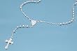 Sterling Silver Necklace - Rosary Necklace with 4mm Beads - Length: 20'', 24'', 26''