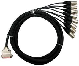 AnalogD-Sub to Fan 8 channel 15 feet long,25pos D-Sub Connector w/1/4 inch male plug 8 inch breakout