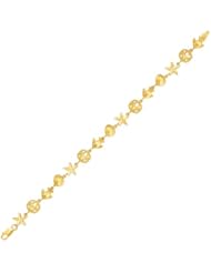 14K Yellow Gold Sea Life Bracelet