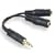 FPUK 3.5mm Jack Headphone Splitter CABLE 3.5 Lead GOLD 2 Way