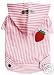 Pink Hooded Strawberry Dog Jacket Apparel XS
