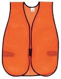 River City Polyester Mesh Safety Vests, Orange, No Striping 18 x 47