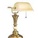 Kirketon Bankers Desk Lamp in Aged Brass