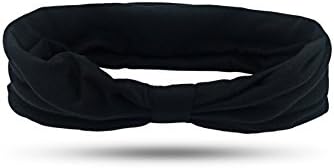 Domett Premium Headband for Women, Ideal for Yoga Workout, Running, Sports or Fashion, Black