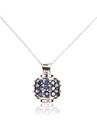 1.80 Carat Genuine Blue Sapphire 925 Sterling Silver Pendant
