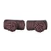 Classic Coffee Bean Brown Silk Knot Log Cufflinks With Velour Pouch