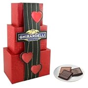 Holiday Gifts Ghirardelli Chocolate Red Valentine's Day Gift Tower, 3 Tier