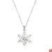 Sterling Silver Plated Snowflake Crystal Pendant Necklace, 18