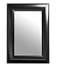 Black Rectangular Framed Wall Mirror, 14x18-Inch