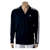 Mens Adidas Loose-Fit Quarter Zip - Dark Navy/White