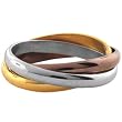 Inox Jewelry Women's Tri Color 316L Stainless Steel Ring