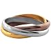 Inox Jewelry Women's Tri Color 316L Stainless Steel Ring
