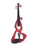 VIOLINSMART Full Size 4/4 Red/Pink Electric Violin Complete Set