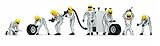 Scalextric C8292 Silver Pit Team Fuel 1:32 Scale Crew Accessory