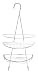 Aquatico Metal Wire 2-Tier Crescent Style Hanging Shower Caddy & Hooks, Chrome Finish