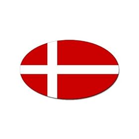 Denmark Flag Oval Magnet