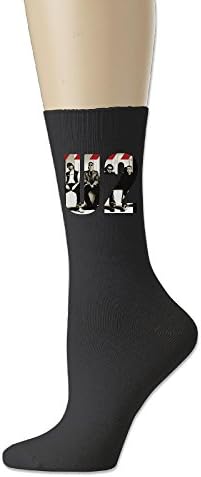 Casual U2 Atomic Bombs Athletic Crew Socks Black