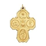 4-Way Cross Pendant 14K Yellow Gold 28.00X21.00 MM