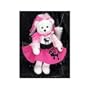 22" Olivia Singing Teddy Bear in pink poodle skirt
