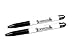 NEATLINGS Erasable Clicker Pen White Barrel, Grey Trim, Black Ink, Set of 2
