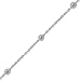 Sterling Silver Rope and Bead Anklet 10in