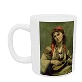 Christine Nilson (1843-1921) or The Bohemian with a Mandolin, 1874 (oil on canvas) by Jean Baptiste Camille Corot - Mug - Standard Size