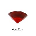 Diamond Shaped 6cm Red Crystal Paperweight, Wedding or Desk Gift