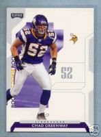 2006 Playoff NFL Playoffs 138 Chad Greenway - Rookie Card (RC) / Minnesota Vikings / Football Cards - In Protective Top Loader - Sports Trading Cards Collecting