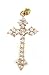 Beautiful 24k Yellow Gold Layered GL Cubic Zirconia Cross Charm Pendant - Lifetime Wa...