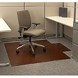 Anji Mountain Roll-Up Bamboo Chair Mat Office - Dark Cherry 44 x 52