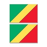 Congo Country Flag - Sheet of 2 - Window Bumper Stickers