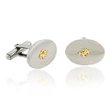 Genuine 18K Gold horse Stainless Steel Cuff Links