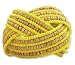 ZAD Yellow Seed Bead Braided Cuff Bracelet with Wood Beads