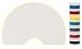 McCourt 74540PGG-LOW 48 x 72 Inch Kidney Activity Table - Pebble Gray Top with Green Banding & Legs - Adjusts to 15-22 Inches