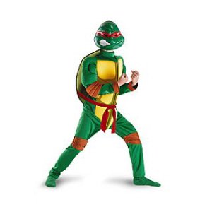  TMNT Raphael Classic Muscle Child Costume Size 7-8 Medium