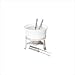 Chantal 3-Cup Ceramic Fun Fondue Set, White