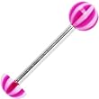Violet Beach Ball Acrylic Half Ball Barbell Tongue Ring