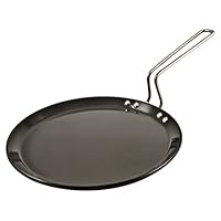 Futura Non-Stick Flat Tava Griddle, 12-Inch For Dosa, 4.88mm with Steel Handle