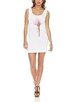 Rare London Vestido Paprika Camiseta Larga Ice Cream (Blanco)