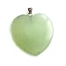 Crystal 30mm HEART GEMSTONE Bead Pendant ~ NEW JADE