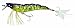 Yo-Zuri Crystal 3D Shrimp Slow Sinking Lure, Holographic Ultra Violet Chartreuse Purple, 3 1/2-Inch