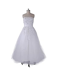 Strapless Fitted Crystal Applique Tulle  Dress
