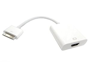 IPad (1, 2, 3 Gen) iPhone 4 4S, iPod touch 4th 5th Gen 30-pin connector to HDMI output adapter - Watch iPad, iPhone slideshows or movies on HD 720p TV