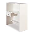 South Shore 3360086 Logik Collection Desk with Hutch, Pure White