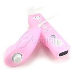 Fosmon Nintendo Wii Remote and Nunchuck Safe-Grip Silicone Skin Case (Baby Pink)