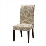 Woven Gold with Taupe Floral Pattern Chair Slipcover