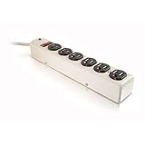 Cables to Go 29072 6 Outlet Metal Surge Suppressor with Horizontal Plugs