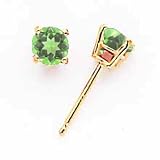 14k 4mm Peridot earring XE71PE