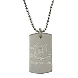 Everton FC. Stainless Steel Engraved Crest Dog Tag and Chain