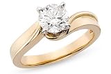 1 Carat I1/I2 I/J Diamond Bridal 14K Yellow Gold Ring